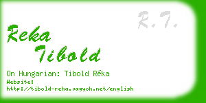 reka tibold business card