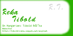 reka tibold business card